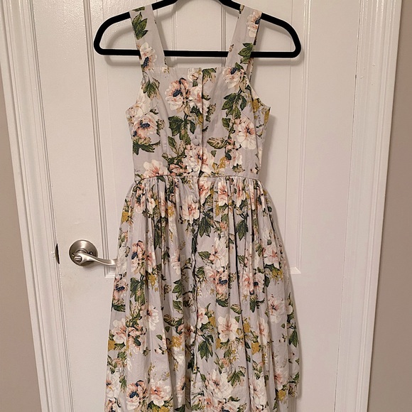 Cotton printed flower dress - Picture 1 of 8